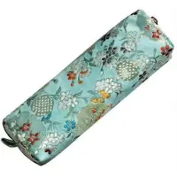 Markenlos Grünes Brokat-Federmäppchen, ästhetisches Design im chinesischen Stil, mit Reißverschluss für Schule, Büro und Reisen; eleganter Stiftehalter im Retro-Stil.