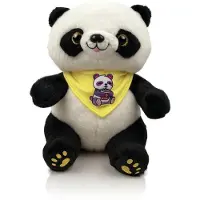 Landahl & Baumann Kuscheltier Panda 25 cm mit gelbem Halstuch – Weiches Plüschtier Stofftier