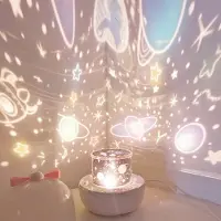 AKKEE LED Nachtlicht, Sternenhimmel Projektor Lampe Kinder Baby Sterne Lampe, 3 Lichtfarbe für Geschenk