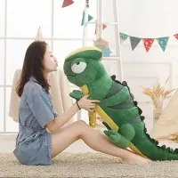 Tinisu Chamäleon XXL Kuscheltier 100 cm – Weiches Plüsch Stofftier & Kissen