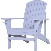 Welikera Adirondack-Gartenstuhl mit Becherhalter Gartenliege Balkonstuhl Massivholz Grau 72,5 x 97 x 93 cm