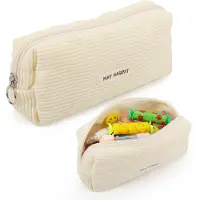 Markenlos Etui aus Cordstoff, Federmäppchen, Aufbewahrungstasche für Schrein, tragbar, ideal für Schule oder Büro.