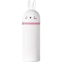 Markenlos Tierförmiges Federmäppchen, Stiftehalter für den Schreibtisch, für Jungen und Mädchen, aus weichem Silikon, kawaii, niedlich, mit Reißverschluss