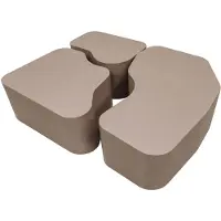 Endorphin.es Nordland Couchtisch, Groß 92 x 70 x 30 cm, groß 3-teilig, MDF, Braun