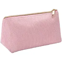 Merkloos Federmäppchen Cordstoff, große Kapazität, 1 Stück, rosa, für die Schule