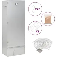 vidaXL Räucherofen mit Kaltrauchgenerator Verzinkter Stahl