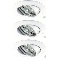 Paulmann Premium EBL Set Power Flood LED 3x3W 10VA 230V 83mm Weiß/Alu Zink