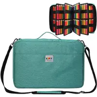 Markenlos Großes Etui für 480 Buntstifte, wasserdicht, Federmäppchen, Aufbewahrungstasche für Zeichenstifte, Künstlerbedarf, Pinsel, Fineliner, Marker, Geschenk für Kunststudenten (grün)