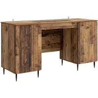vidaXL Schreibtisch mit Regal Altholz 142,5 x 50 x 75 cm Holzwerkstoff