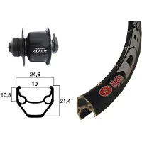 BikeParts Bike-Parts Vorderrad 28 Zoll Nabendynamo Alfine Centerlock schwarz 36-Loch ZA....