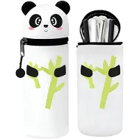 Markenlos Tisch-Stiftehalter mit lächelndem Panda, ausziehbares Federmäppchen mit niedlichem Panda, Kawaii-Federmäppchen, für Schule, Zuhause und Büro.