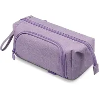 Markenlos Großes Federmäppchen mit mehreren Fächern, Federmäppchen, Schul-Federmäppchen für Teenager/Erwachsene, Schule, Büro, Jungen, Mädchen, Lehrer, Geschenk - Lila