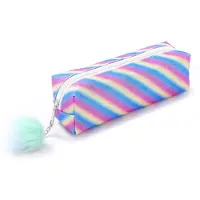 Markenlos Regenbogenfarbenes Federmäppchen mit Glitzer, großes Fassungsvermögen, Schreibtisch-Organizer, Stauraum für Schülerinnen und Mädchen, modern