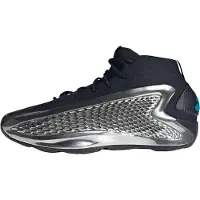 Adidas Herren Anthony Edwards 1 Mid 'Chrome' Basketballschuhe Core Black/Silver Metallic/Core Black