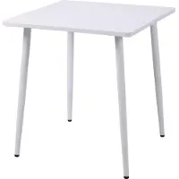 Freital Handels GmbH Bistrotisch 70 x 72 x 70 cm Aluminium Holzoptik Weiß