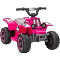 AIYAPLAY Kinder Elektro-Quad 6V Kinderquad Elektroquad ATV LED Elektro Kinderfahrzeug Rosa
