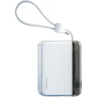 Sharge Powerbank Flow Go 10000mAh 20W USB-C Kabel Schnellladen Weiß Fast