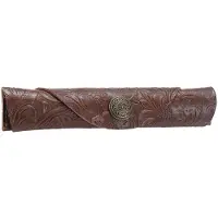 Markenlos Vintage Leder-Federmäppchen, Stiftehalter, Füllfederhalteretui, handgefertigt für Schule, Büro und den täglichen Gebrauch.