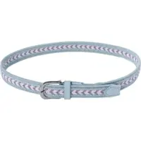 Alberto Gürtel Multicolor Braided, weiß/rosa/grün