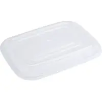 ABENA GmbH ABENA Deckel für Take-away-Schale, PP, transparent 1999918547 , 1 Karton = 8 Packungen à 50 Stück, Maße: 15,2 x 11,9 x 1,3 cm