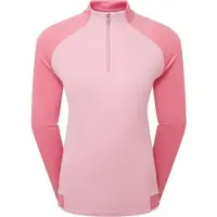 Footjoy Layer Mini Stripe 1/4-Zip, rosa