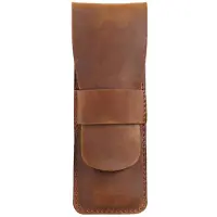 Markenlos Lederetui, 17 cm lang, 5,8 cm breit, Vintage-Schutzhülle für Stifte