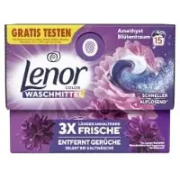 Lenor Waschmittel All-in-1 Amethyst Blütentraum, Pods, Colorwaschmittel, 0,311 kg, Waschladungen 15