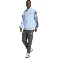 Adidas Trainingsanzug "3-STREIFEN FRENCH TERRY" 2 tlg. zweiteiliges Set, aus French-Terry-Material, mit Rippdetails