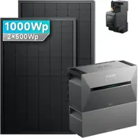 SolarMars Balkonkraftwerk 1000 Watt mit Speicher Anker SOLIX Solarbank 3 E2700 Pro mit 2x500Wp Solarmodule und MC4 Solarkabel Set - 1000Wp ‚Äì 2 Module / 1x BP2700 / Ohne HAL