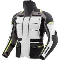Rebelhorn Cubby 5 wasserdichte Motorrad Textiljacke, grau/gelb, XL