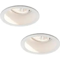 Paulmann Einbauleuchten 2er Set Premium Line Daz 2 x 9,5W LED Metall weiß matt rund