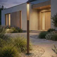 LINDBY LED Wegeleuchte Fjorya , braun / rost, Aluminium, Modern, LED Außenleuchte