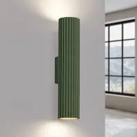 Sollux ALORA Wandlampe Höhe 30 cm olivgrün Metall 2 x GU10 - , ALORA, dimmbar, Grün, für Wohnzimmer, Aluminium