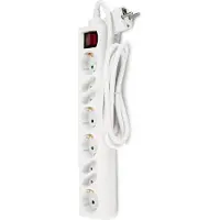 REV 0512343555, 1,4 m, Drinnen, 1,5 mm², Weiß, 6 AC-Ausgänge, 250 V