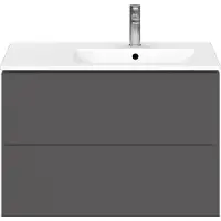 Duravit Waschtischunterbau L-CUBE 550x820x481mm Becken rechts graphit matt
