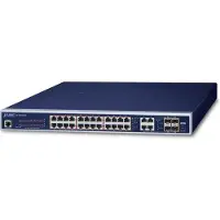 Planet GS-4210-24P4C, Managed, L2/L4, Gigabit Ethernet (10/100/1000), Power over Ethernet (PoE), Rack-Einbau, 1U