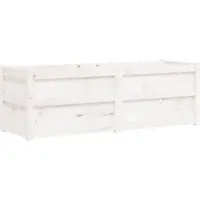 vidaXL Pflanzkübel Weiss 150x50x50 cm Massivholz Kiefer,Farbe