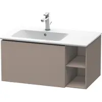 Duravit Waschtischunterbau L-CUBE 400x820x481mm, Becken links basalt matt