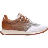 Hispanitas für Damen. BHV253869 Turnschuhe Kansas weiß (36), Leder, Braun, 3 bis 5 cm, Schnürsenkel, Lässig