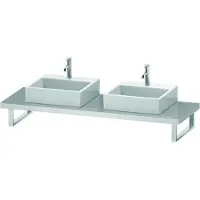 Duravit Konsole L-CUBE 45mm St. 2 Ausschn. 550 weiß hochglanz weiß hochglanz