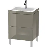 Duravit Waschtischunterschrank c-bonded L-Cube 60 x48cm, 1 HL, f Gr hgl, 2 Ausz., steh.