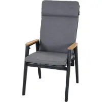 Siena Garden Cortina Dining Move Sessel, grau Alu, Rope, teak T50301