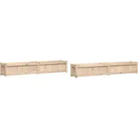 vidaXL Pflanzkübel 2 Stk. Massivholz Kiefer,Material: Massives