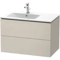 Duravit Waschtischunterbau L-CUBE 550x820x481mm, Becken links taupe