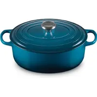 Le Creuset Schmortopf Le Creuset Signature Oval Deep Teal 29 cm