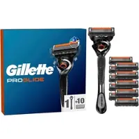 Gillette Fusion5 Proglide Rasierer mit 10 Ersatzklingen für sanfte Rasur