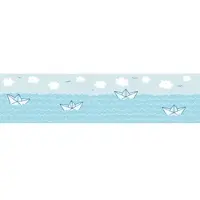 A.S. Création Bordüre "Paper Boat Love" Motiv abstrakt naturalistisch glatt Papier Wand Schräge Tür Borte Wohnzimmer Schlafzimmer Küche Design