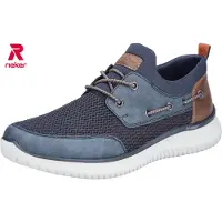 Rieker Herren Sneaker Slipper mit Gummizug und sehr leichter EVA Laufsohle B9643, Größe:45 EU, Farbe:Blau