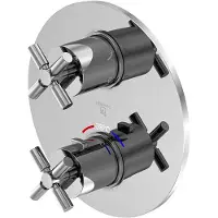 Steinberg Serie 250 Dusch-/Wannenarmatur, Fertigmontageset, Unterputz, drei Verbraucher, 25041233