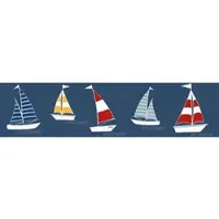 A.S. Création Bordüre "Sailor Friends" Motiv abstrakt naturalistisch glatt Tapete Kinder Bordüre Selbstklebend Borte Wohnzimmer Design Wandtapete